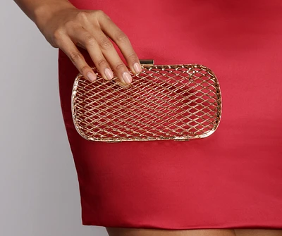 Gilded Cage Box Clutch