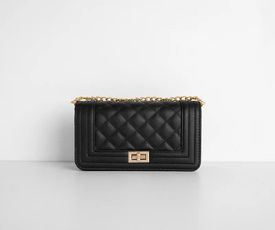 Quilted Elegance Faux Leather Handbag