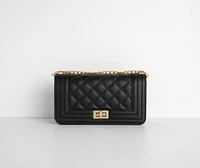 Quilted Elegance Faux Leather Handbag