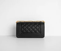 Quilted Elegance Faux Leather Handbag
