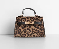 Saffiano Turnlock Top Handle Bag