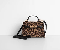 Saffiano Turnlock Top Handle Bag