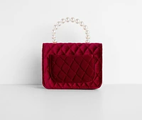 Velvet Quilted Handbag