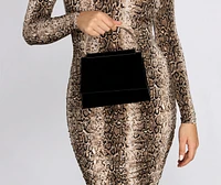 Luxe Velvet Metal Handle Bag