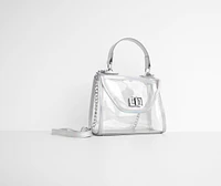Holographic Trim Clear Mini Purse