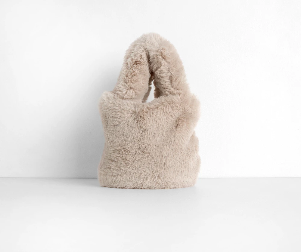 Faux Fur Mini Tote