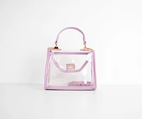 Spring's My Season Lilac Clear Purse