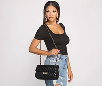 Poised and Classy Quilted Crossbody