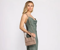 Savvy And Sassy Faux Leather Crossbody Purse