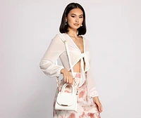 Luxe Moment Mini Croc Purse