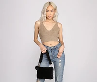 So Fab Faux Fur Shoulder Bag