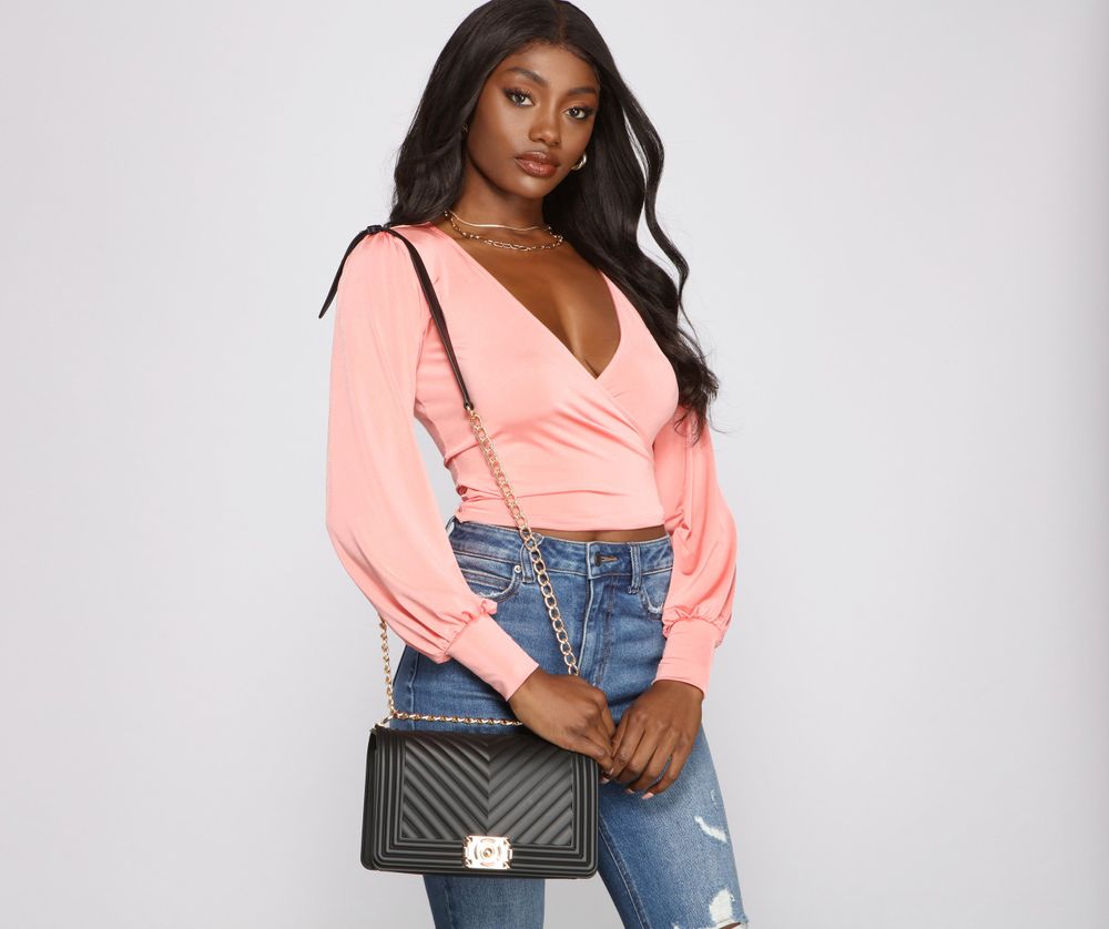 Pink Quilted Jelly Crossbody