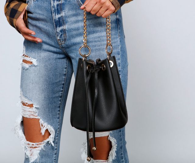 Windsor Party Of One Rhine Mesh Bucket Bag