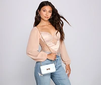 Luxe Details Quilted Diamond Jelly Crossbody
