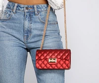 Luxe Details Quilted Diamond Jelly Crossbody