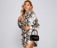 Night To Remember Croc Top Handle Crossbody