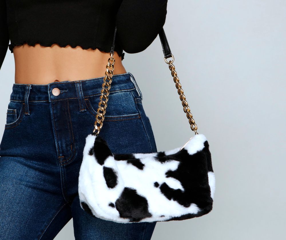 Shoulder Bag Women Cow Print, Bag Animal Print Cow