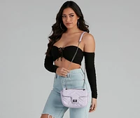 Quilted Pleasure Chevron Crossbody Bag