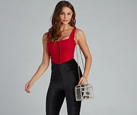 You Fancy Rhinestone Trim Crossbody