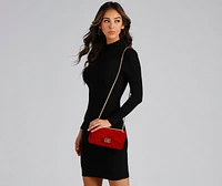 Luxe Vibes Velvet Crossbody Purse