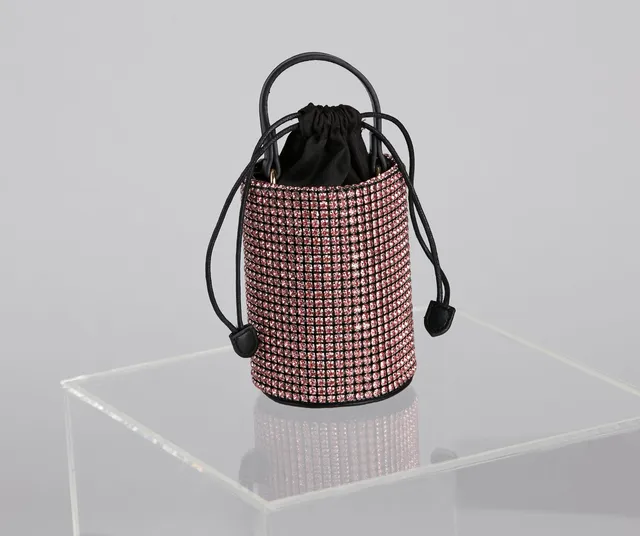 Windsor Oh So Glam Glitter Mesh Bucket Bag