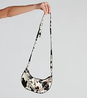 Rodeo Drive Cow Print Shoulder Bag