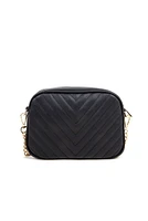 Faux Leather Chevron Crossbody