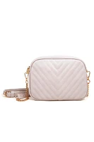 Faux Leather Chevron Crossbody