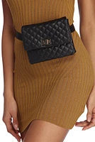 Quilted Crossbody Fanny Pack Belt