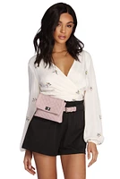 Quilted Crossbody Fanny Pack Belt