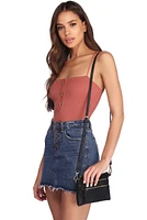 Triple Zipper Crossbody Bag
