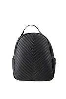 Faux Leather Quilted Chevron Backpack