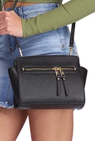 Zip Front Crossbody Satchel