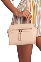 Zip Front Crossbody Satchel