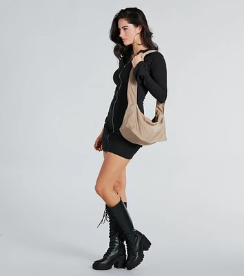 Carry On Style Scrunch Shoulder Bag