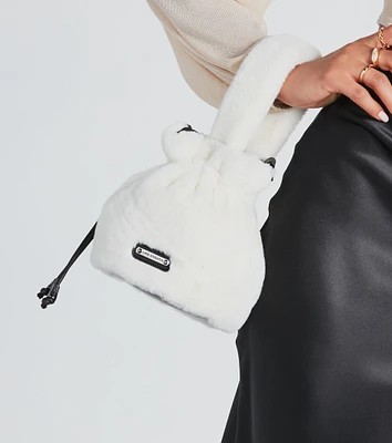Take Me Uptown Faux Fur Bucket Bag