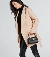New Lover Heart Charm Mini Satchel Handbag