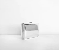 Chrome Chic Box Clutch