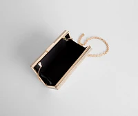 Glittering Mesh Clutch