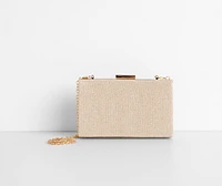 Glittering Mesh Clutch