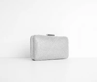 Rhinestone Mesh Cross-body Clutch