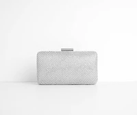 Rhinestone Mesh Cross-body Clutch