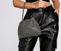 Mini Rhinestone Drawstring Purse