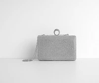 Bring The Bling Rhinestone Mesh Clutch