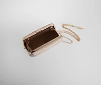 Comin' Clutch Glitter Mesh Evening Bag