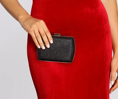 Comin' Clutch Glitter Mesh Evening Bag