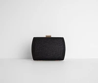 Comin' Clutch Glitter Mesh Evening Bag