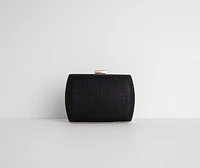 Comin' Clutch Glitter Mesh Evening Bag