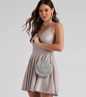 Glam Moment Rhinestone Mesh Bag