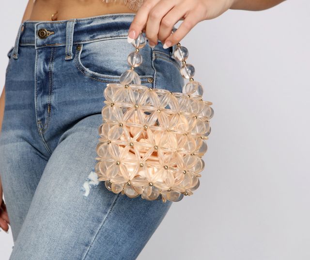 Windsor Party Of One Rhine Mesh Bucket Bag